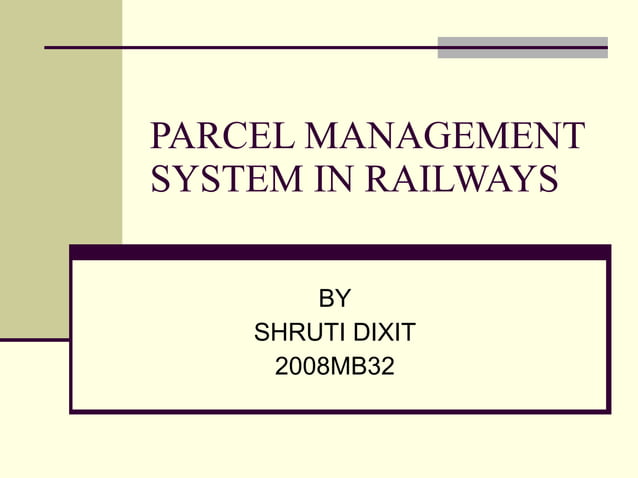 Parcel management system 1 | PPT