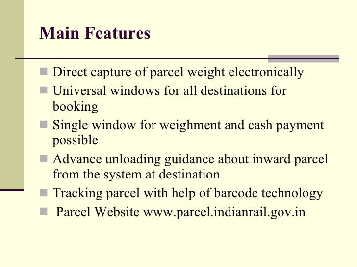 Parcel management system 1