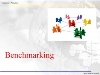 Clique para editar o estilo do título
mestre
• Clique para editar os estilos do texto mestre
– Segundo nível
• Terceiro nível
– Quarto nível
» Quinto nível
18/03/2022 86
Alianças e Parcerias
PROF. ERIVALDO DE PIETRI
Benchmarking
 