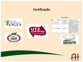 Certificação
Lista tracer
 