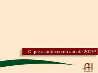O que aconteceu no ano de 2015?
 