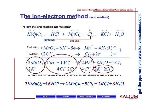 Balancing Redox Reactions By The Ion-Electron Method – HKVZU
