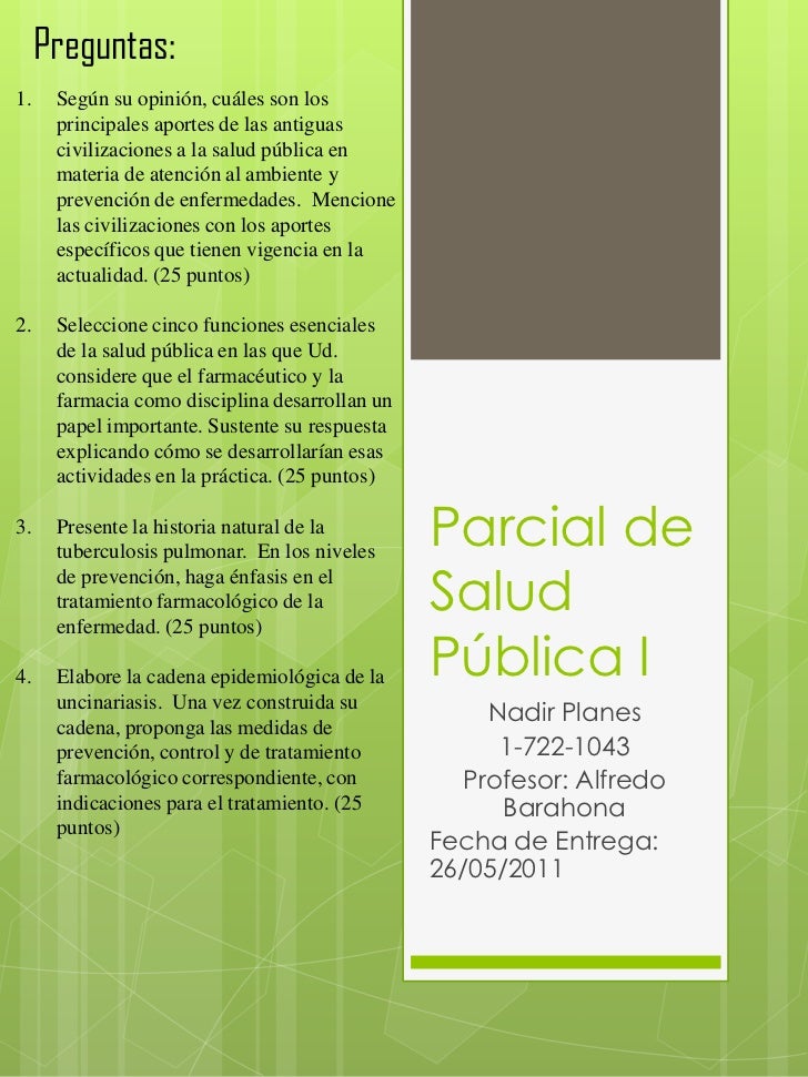 Parcial salud pública Parcial salud pública