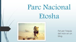 Parc Nacional
Etosha
Fet per l’equip
del món en un
blog
 