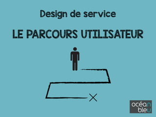Design de service
!
LE PARCOURS UTILISATEUR
 