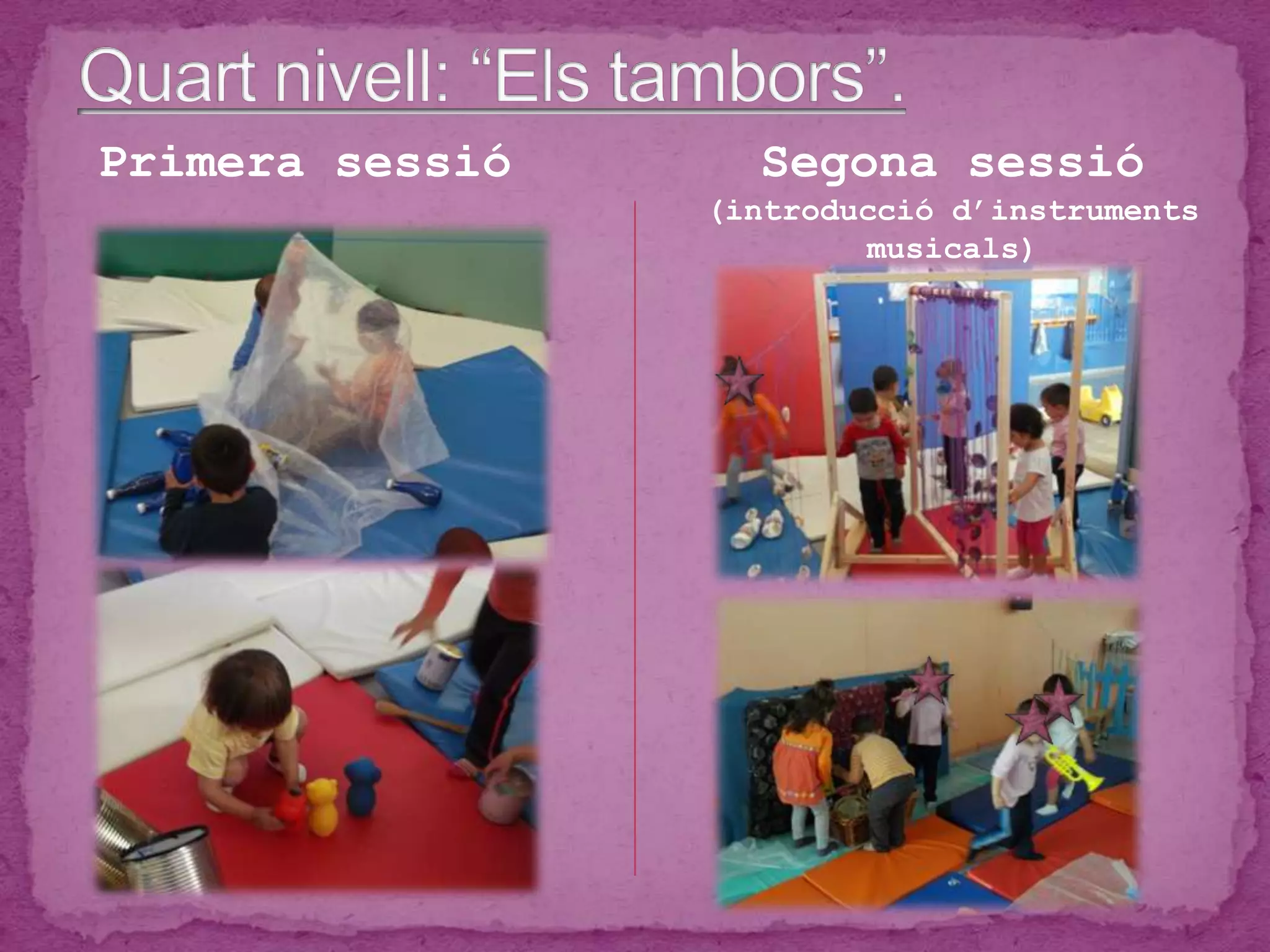 Primera sessió Segona sessió
(introducció d’instruments
musicals)
 