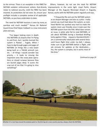 NOTAMs and the Pilot's Bill of Rights | PDF