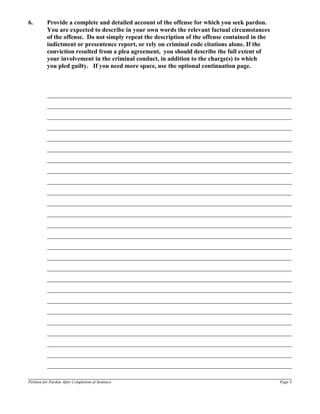 Pardon form | PDF