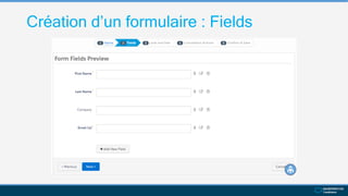 Création d’un formulaire : Fields
 