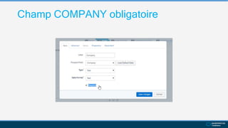 Champ COMPANY obligatoire
 