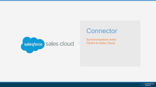 Connector
Synchronisations entre
Pardot et Sales Cloud
 