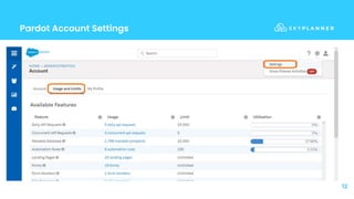 Pardot Account Settings
12
 