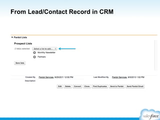 From Lead/Contact Record in CRM

 