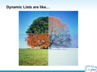 Dynamic Lists are like…

 