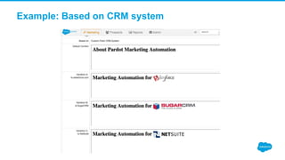 Example: Based on CRM system
 