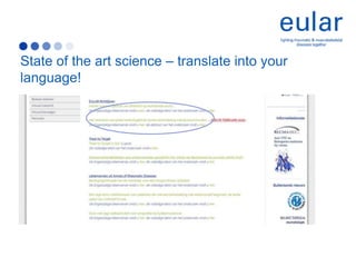 State of the art science – translate into your
language!
 