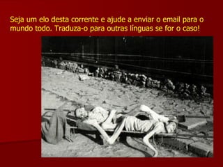 Seja um elo desta corrente e ajude a enviar o email para o mundo todo. Traduza-o para outras línguas se for o caso!  