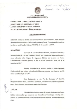Projeto de Lei Ordinária nº 5/2011