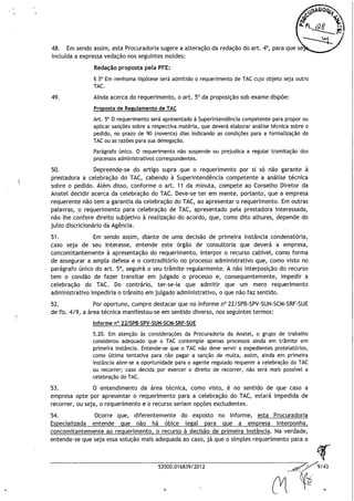 Parecer agu sobre tac