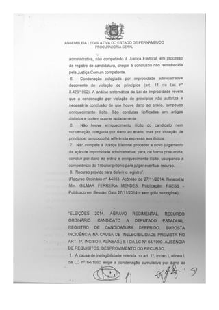 Parecer atualizado alepe