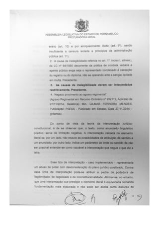 Parecer atualizado alepe