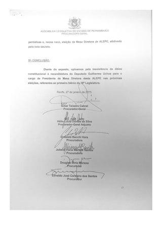 Parecer atualizado alepe