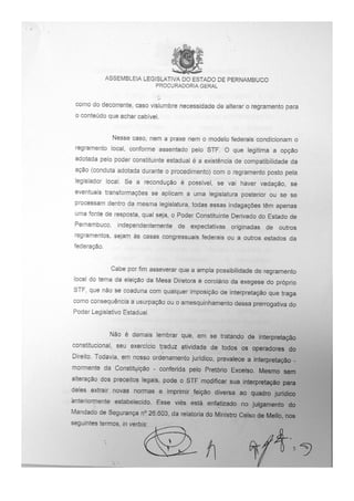 Parecer atualizado alepe