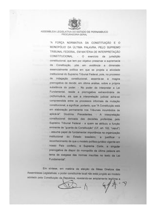 Parecer atualizado alepe