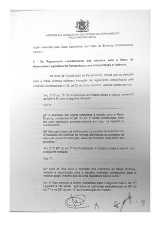 Parecer atualizado alepe