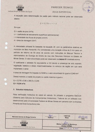 Parecer Igam - Processo Outorga n 151 2011