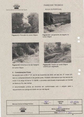 Parecer Igam - Processo Outorga n 151 2011