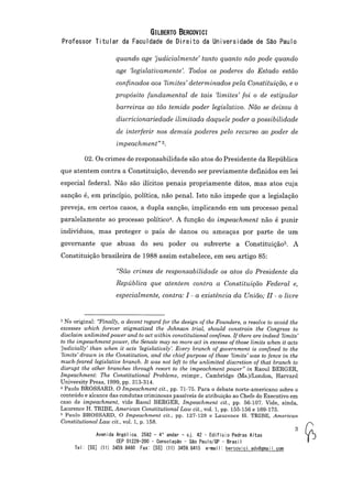 Parecer impeachment bercovici