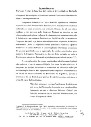 Parecer impeachment bercovici