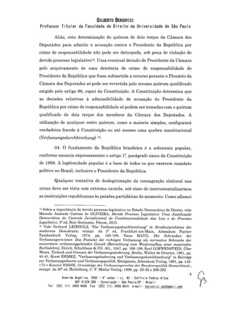 Parecer impeachment bercovici