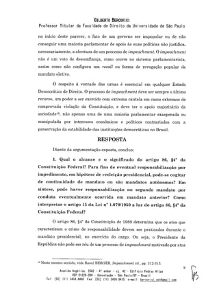 Parecer impeachment bercovici