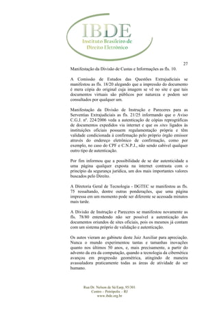 Parecer Município de Petrópolis