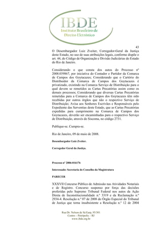 Parecer Município de Petrópolis