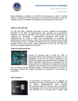 Evolución de los Procesadores CISC | PDF
