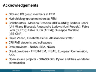 References
Adrian, R. et al. Lakes as sentinels of climate change. Limnology and oceanography 54, 2283–2297 (2009).
O’Reilly, C. M. et al. Rapid and highly variable warming of lake surface waters around the globe. Geophysical Research
Letters 42, 10,773–10,781 (2015).
Jimenez-Munoz, J.-C. & Sobrino, J. Split-Window Coefﬁcients for Land Surface Temperature Retrieval From Low-
Resolution Thermal Infrared Sensors. IEEE Geoscience and Remote Sensing Letters 5, 806–809 (2008).
Rifﬂer, M., Lieberherr, G. & Wunderle, S. Lake surface water temperatures of European Alpine lakes (1989–2013) based
on the Advanced Very High Resolution Radiometer (AVHRR) 1 km data set. Earth System Science Data 7, 1–17 (2015)
Dokulil, M. T. et al. Twenty years of spatially coherent deepwater warming in lakes across Europe related to the North
Atlantic Oscillation. Limnology and Oceanography 51, 2787–2793 (2006).
Pareeth, S. et al. New Automated Method to Develop Geometrically Corrected Time Series of Brightness Temperatures
from Historical AVHRR LAC Data. Remote Sensing 8, 169 (2016).
Jin, M. & Treadon, R. E. Correcting the orbit drift effect on AVHRR land surface skin temperature measurements.
International Journal of Remote Sensing 24, 4543–4558 (2003
Discussion Acknowledgements 44 / 44
 