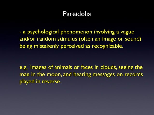 Pareidolia Ppt