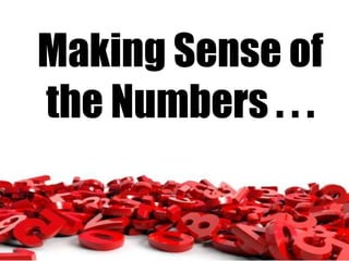 Making Sense of
the Numbers . . .

 
