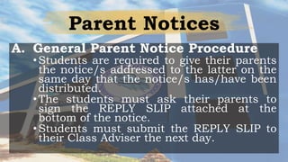 half day school notice for parents