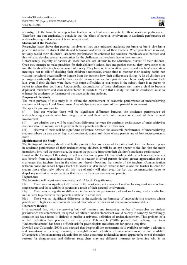 How does parental involvement influence a child's behavior image