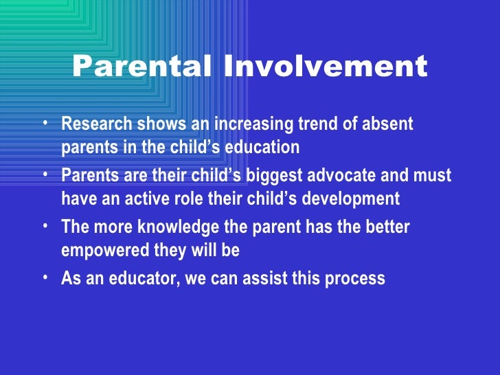 Dissertation involvement parental