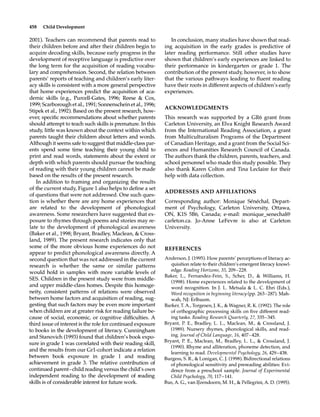 Parental involvement in the development of children's reading skill | PDF