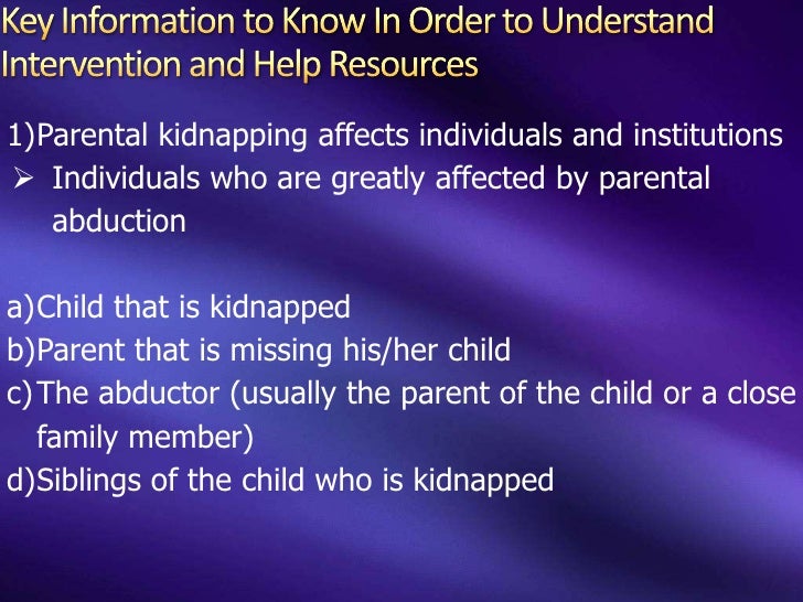 Kidnapping Causes And Consequences – XIJMH