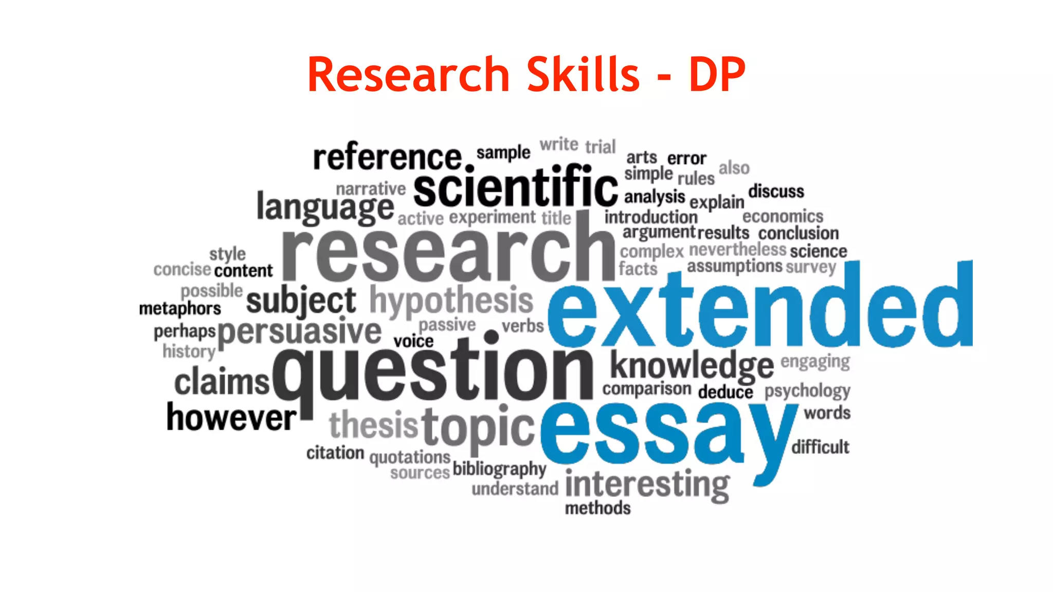 Research Skills - DP
 