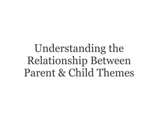Understanding the
Relationship Between
Parent & Child Themes
 