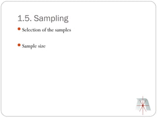 1.5. Sampling
Selection of the samples


Sample size
 