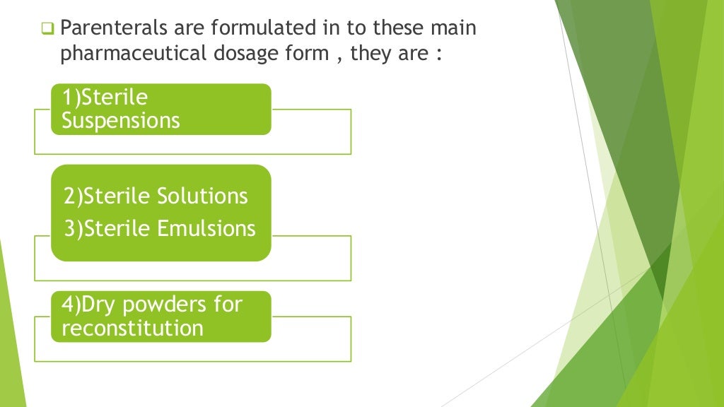 Parenteral formulations